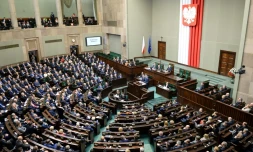 Vue du Parlement polonais, le 12 novembre 2015 à Varsovie
