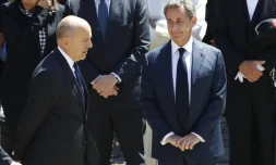 Alain Juppé et Nicolas Sarkozy le 7 juillet 2016 à Paris