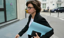 La ministre de la Culture Rachida Dati arrive à la réunion de la commission nationale d'investiture (CNI) des Républicains à Paris lundi 28 juillet