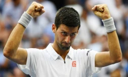 Novak Djokovic à l'issue de sa victoire sur Gaël Monfils en demi-finale de l'US Open, le 9 septembre 2016