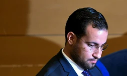 L'ancien conseiller à la sécurité d'Emmanuel Macron le 19 septembre 2018 au Sénat à Paris