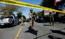 Des forces de la sécurité intérieure à Chicago, le 4 octobre 2025 