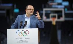 Le président de la commission d'évaluation du CIO Patrick Baumann, le 12 mai 2017 à Los Angeles