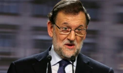 Mariano Rajoy lors d'une conférence de presse le 21 décembre 2015 à Madrid