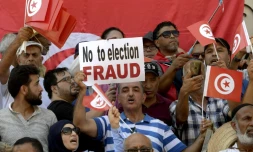 Manifestation à Tunis le 23 juillet 2022 contre le référendum