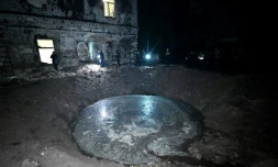 AprĂšs une attaque de missiles sur Kharkiv en Ukraine, le 27 avril 2024