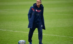 Guy Novès, le 17 novembre 2017 à Marcoussis à la veille du match du XV de France face aux Springboks