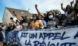 Marche organisée en mémoire d'Adama Traoré  à Beaumont-sur-Oise, le 18 juillet 2020