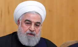 Le président iranien Hassan Rohani lors d'une réunion avec son gouvernement à Téhéran, sur une photo diffusée par ses services le 8 janvier 2020