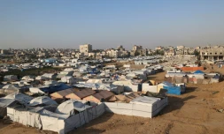 Le camp de réfugiés de Bureij, dans le centre de la bande de Gaza, le 18 novembre 2025