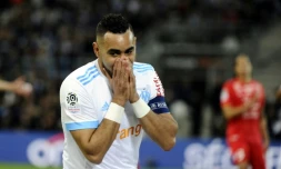 L'attaquant de Marseille Dimitry Payet lors de la réception de Montpellier le 8 avril 2018