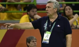 Le sélectionneur de l'équipe de France de hand Claude Onesta, lors des Jeux de Rio, le 17 août 2016