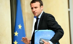 Emmanuel Macron à son arrivée à l'Elysée le 27 juillet 2016 à Paris