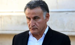 L'ancien entraîeur de Nice, Christophe Galtier, lors de son procès pour discrimination et harcèlement contre des joueurs de son équipe, el 15 décembre 2023 eu tribunal de Nice (sud-est de la France)