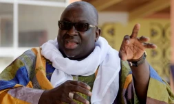 Papa Massata Diack, interviewé par l'AFP à Dakar, le 6 mars 2017