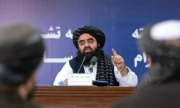 Le ministre afghan des Affaires étrangères, Amir Khan Muttaqi, le 19 septembre 2024 à Kaboul