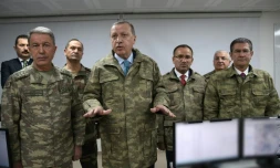 Le président Recep Tayyip Erdogan lors de sa visite dans la province frontaliÚre de Hatay, le 25 janvier 2018