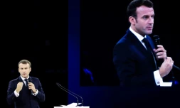 Le président Emmanuel Macron à Paris, le 12 novembre 2019