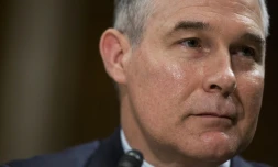 Le nouveau chef de l'Agence américaine de protection de l'environnement, Scott Pruitt, le 18 janvier 2017 à Washington, DC