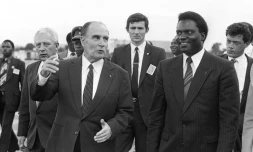 François Mitterrand et Juvenal Habyarimana à Kigali le 10 décembre 1984