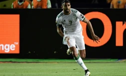 L'attaquant de l'Algérie Riyad Mahrez buteur lors de la qualification en finale de la CAN le 14 juillet 2019