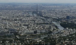 Vue aérienne de Paris, le 14 juillet 2016