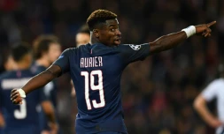 Le défenseur ivorien du PSG Serge Aurier lors d'un match de Ligue des champions contre Bâle, le 19 octobre 2016 au Parc des Princes