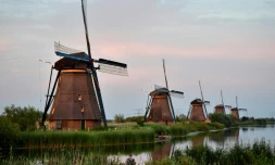 Les moulins à vent de Kinderdijk, le 31 juillet 2017 aux Pays-Bas