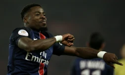 Le défenseur ivoirien du Paris SG Serge Aurier, le 13 décembre 2015 au Parc des Princes