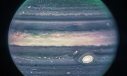 La planète Jupiter vue par le téléscope spacial James Webb, une image publiée par la Nasa le 22 août 2022