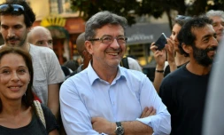 Jean-Luc Mélenchon , leader de la France insoumise, sur le site de la Corderie à Marseille, le 24 août 2017