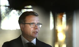 Le chef de la Coalition nationale, Petteri Orpo, le 24 avril 2023 Ă Helsinki