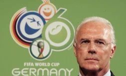 L'Allemand Franz Beckenbauer, président du comité d'organisation du Mondial-2006 lors d'une réunion du Comité, le 6 mars 2006 à Düsseldorf