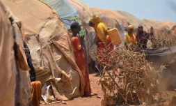 Un camp de personnes déplacées près de Baidoa dans le sud-ouest de la Somalie, le 14 mars 2017