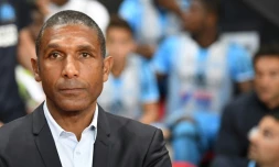 Franck Passi, alors entraîneur de l'OM, lors d'un match à Rennes le 21 septembre 2016
