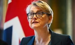 La ministre britannique des Affaires étrangères Yvette Cooper à Londres le 2 avril 2026