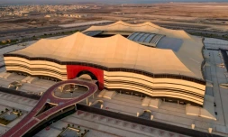 Le stade Al Bayt d'Al Khor, au nord de Doha, hôte du match d'ouverture du Mondial-2022 au Qatar