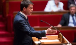 Le Premier ministre Manuel Valls à l'Assemblée nationale, le 12 mai 2016