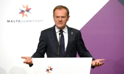 Le président du Conseil européen, Donald Tusk, le 3 février 2017 à Malte 
