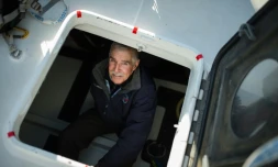 Le skipper américain Rich Wilson (Great America IV), le 3 novembre 2016 aux Sables-d'Olonne