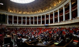 Vue générale de l'Assemblée nationale lors d'une séance de questions au gouvernement à Paris, le 18 juillet 2023
