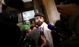 Le militant Cédric Herrou à Nice, dans le sud-est de la France, le 4 janvier 2017