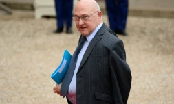Le ministre des Finances Michel Sapin à son arrivée le 28 janvier 2016 à l'Elysée à Paris