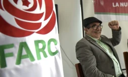 Rodrigo Londoño, chef du Parti des Communs issu des Farc, à Bogota, le 31 août 2018
