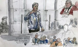 Monique Olivier devant la cour d'assises des Hauts-de-Seine, à Naterre, le 5 décembre 2023