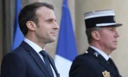 Emmanuel Macron à l'Elysée le 16 mars 2018