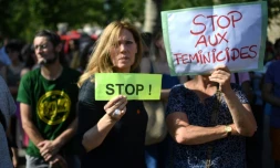 Des femmes manifestent contre les féminicides le 6 juillet 2019 à Paris