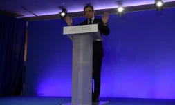 L'ex-candidat Les Républicains à la présidentielle François Fillon à son QG de campagne à Paris, le 23 avril 2017