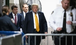 Donald Trump à son arrivée au tribunal de Manhattan, à New York, le 29 mai 2024
