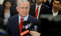 Le Premier ministre israélien Benjamin Netanyahu répond aux questions des journalistes aprÚs un vote du Parlement sur sa dissolution, le 29 mai 2019 à Jérusalem